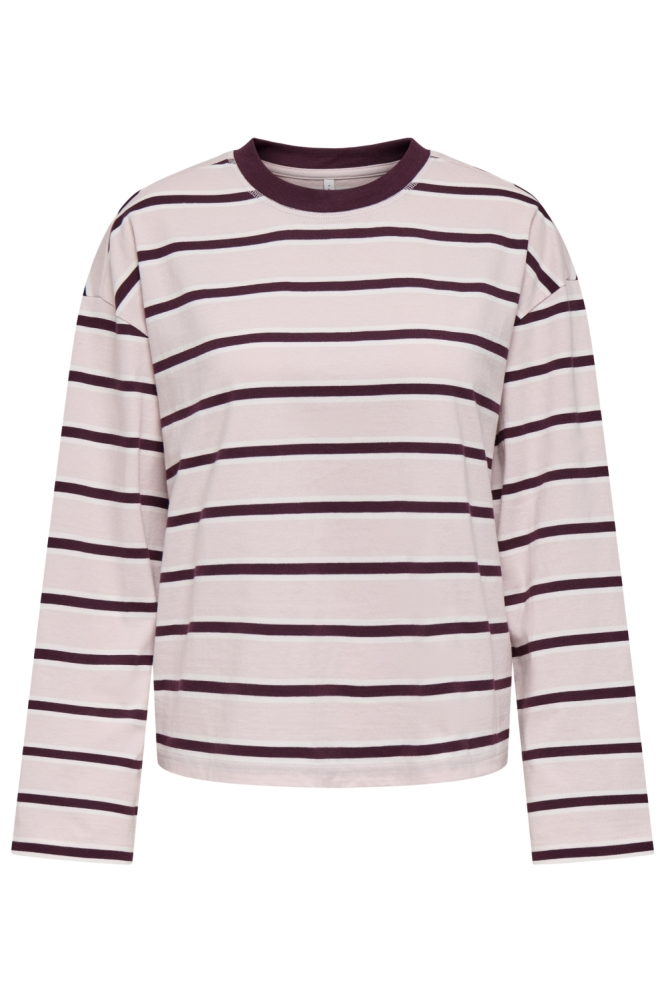 Only roze dames t-shirt | Vooraanzicht