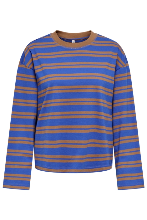 Only blauwe dames t-shirt | Vooraanzicht