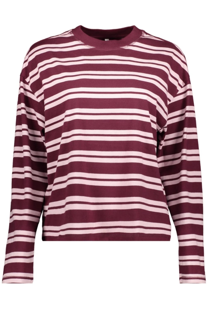 Only bordeaux dames t-shirt | Vooraanzicht