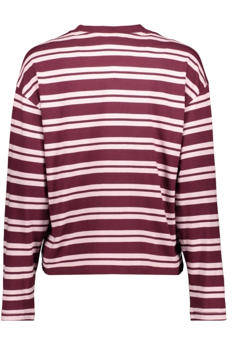 Only bordeaux dames t-shirt | Achteraanzicht