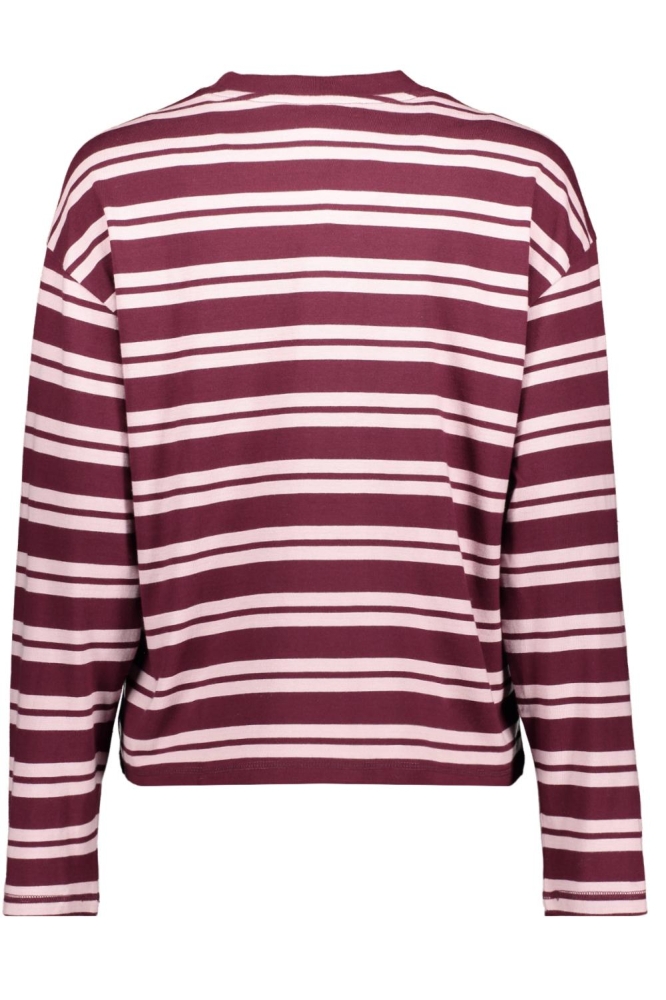 Only bordeaux dames t-shirt | Achteraanzicht