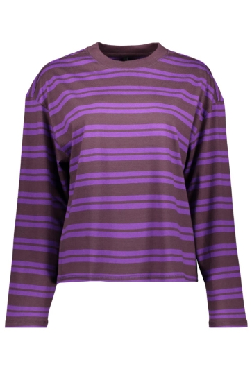 Only T-shirt ONLFREJA L/S STRIPE TOP CC JRS 15378328 Plum Perfect/Freje new