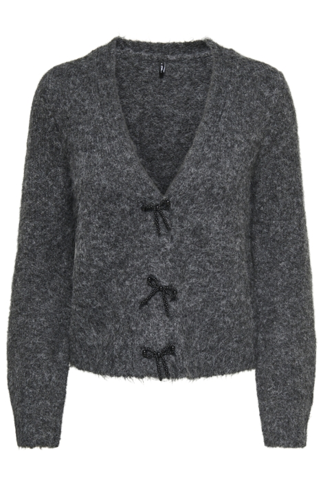 Only grijze dames vest | Vooraanzicht