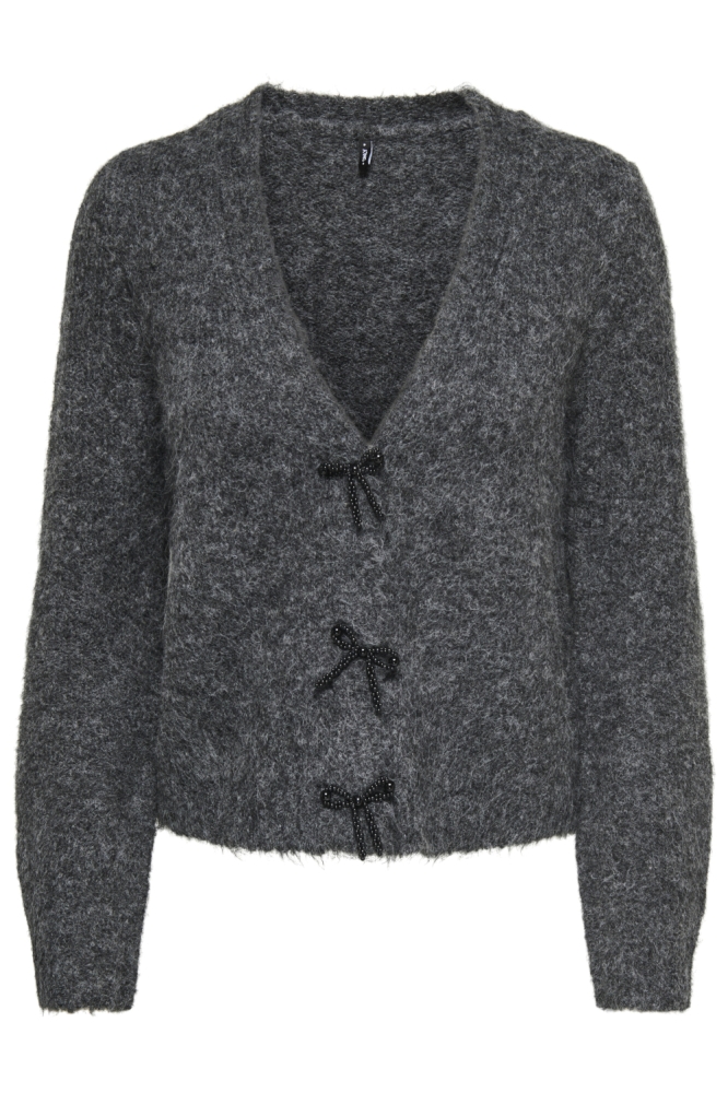 Only grijze dames vest | Vooraanzicht