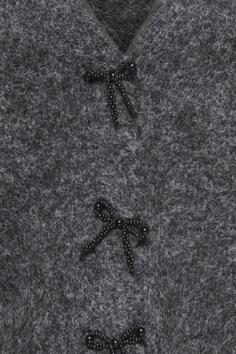 Only grijze dames vest | Close up