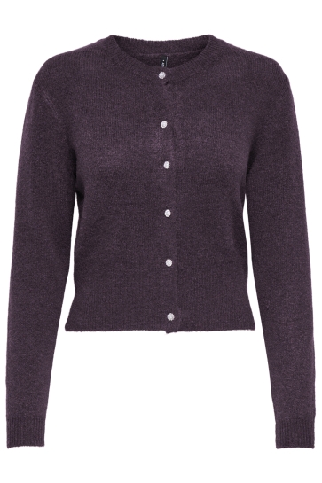 Only Vest ONLHAVANNA LS BUTTON CARDIGAN RP KN 15358548 Plum Perfect/Melange/Bling Button