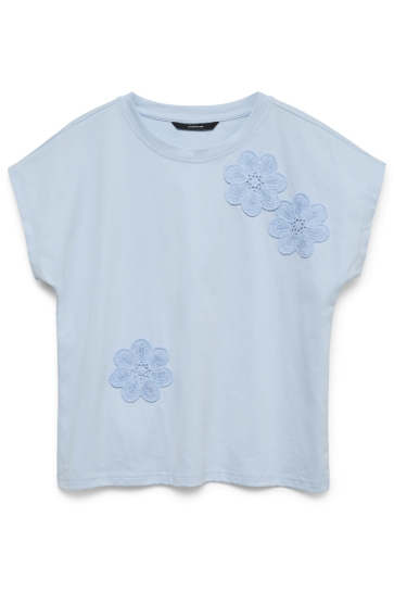 Vero Moda T-shirt VMLILLIBET SS FLOWER TEE EXP 10349088 BRUNNERA BLUE