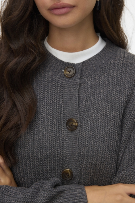 Vero Moda grijze dames vest | Close up