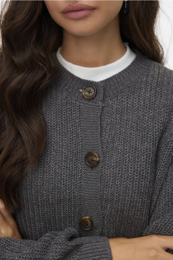 Vero Moda grijze dames vest | Close up