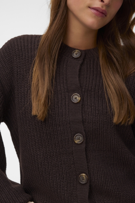 Vero Moda bruine dames vest | Close up