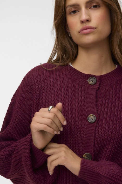 Vero Moda bordeaux dames vest | Close up