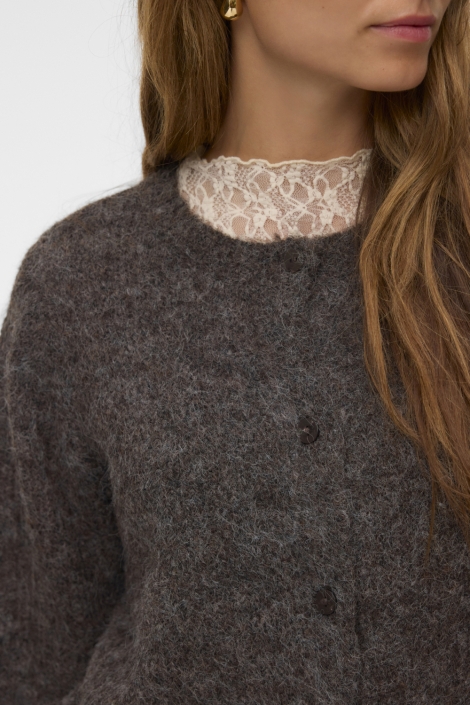 Vero Moda bruine dames vest | Close up