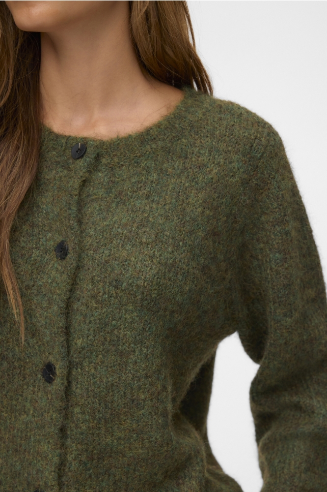 Vero Moda groene dames vest | Close up