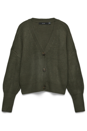 Vero Moda vmlea ls v-neck cuff cardigan noos Groen