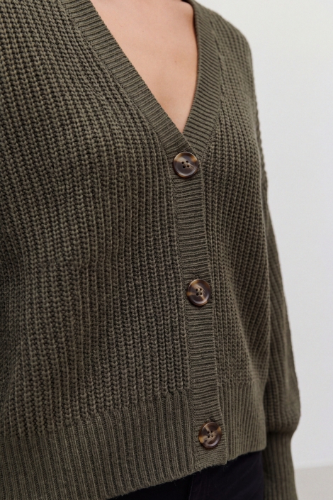 Vero Moda groene dames vest | Close up