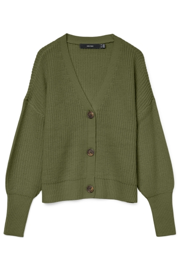Vero Moda vmlea ls v-neck cuff cardigan noos Groen