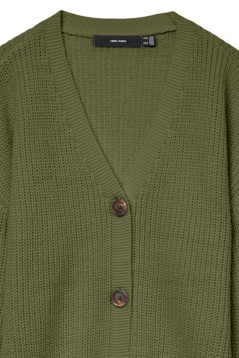 Vero Moda groene dames vest | Close up