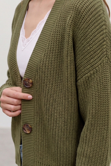 Vero Moda groene dames vest | Close up