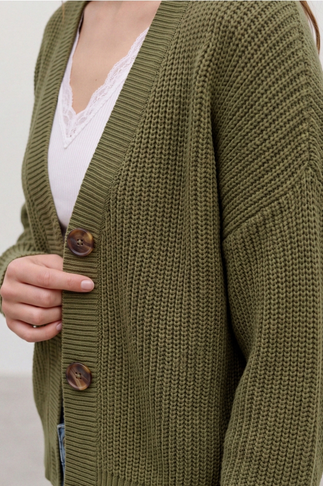 Vero Moda groene dames vest | Close up