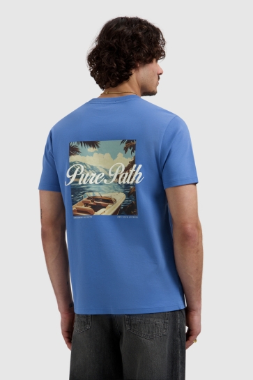 Pure Path T-shirt RIVA BOAT T SHIRT 26020105 FADED COBALT