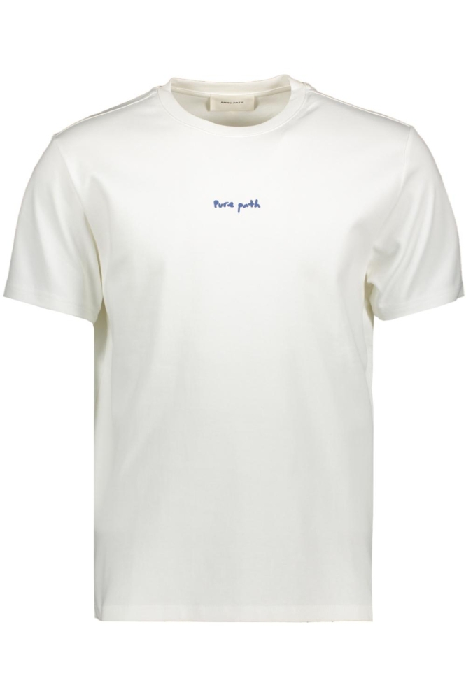 Pure Path witte heren t-shirt | Vooraanzicht