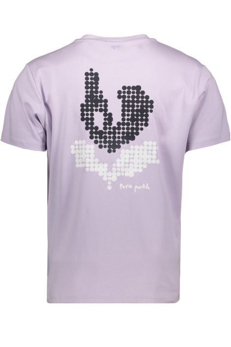 Pure Path paarse heren t-shirt | Achteraanzicht