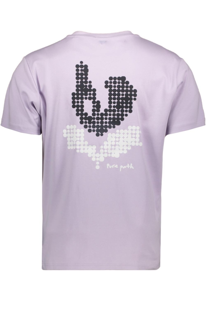 Pure Path paarse heren t-shirt | Achteraanzicht
