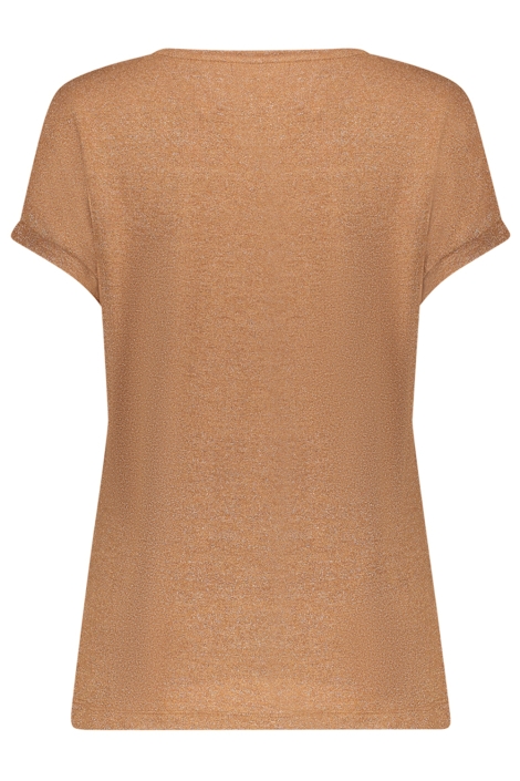 Geisha camel dames t-shirt | Achteraanzicht