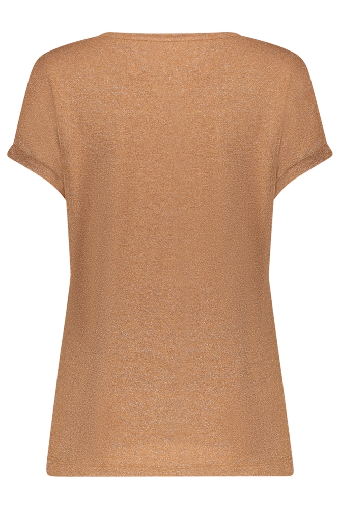 Geisha camel dames t-shirt | Achteraanzicht