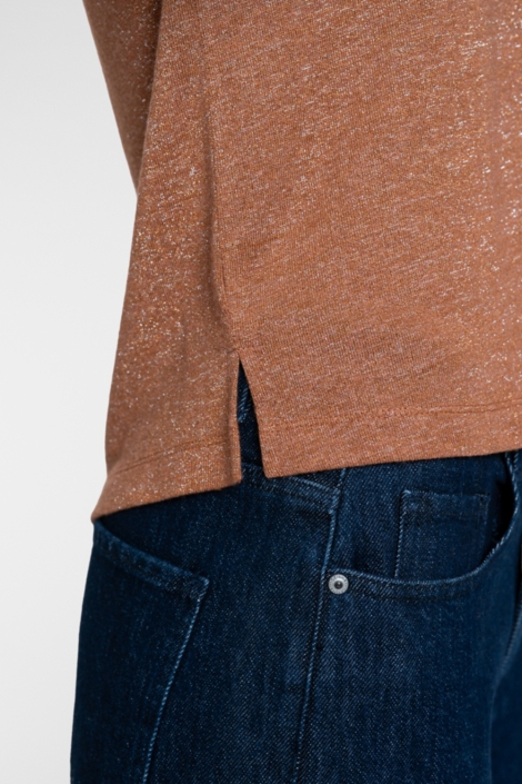 Geisha camel dames t-shirt | Close up