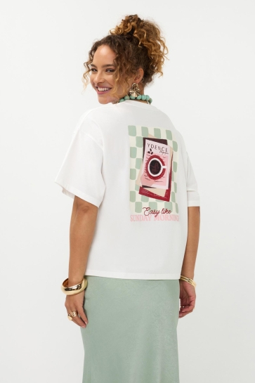 Ydence T-shirt T SHIRT SUNDAY MORNINGS HSS2647 OFF WHITE