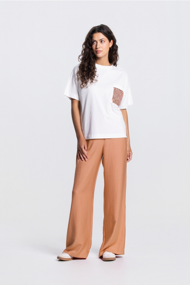 Juffrouw Jansen witte dames t-shirt | Model