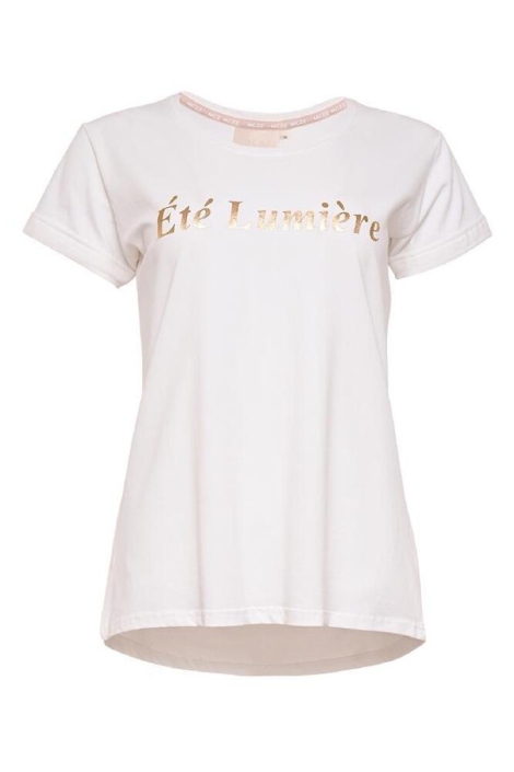 Maicazz ecru dames t-shirt | Vooraanzicht