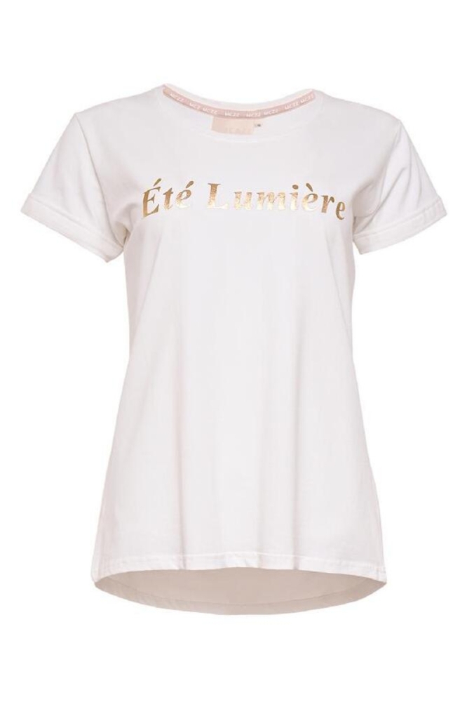 Maicazz ecru dames t-shirt | Vooraanzicht