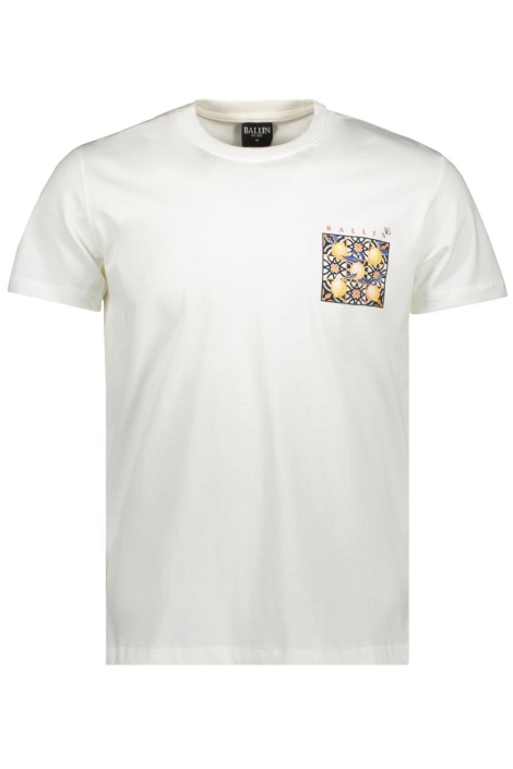 Ballin witte heren t-shirt | Vooraanzicht