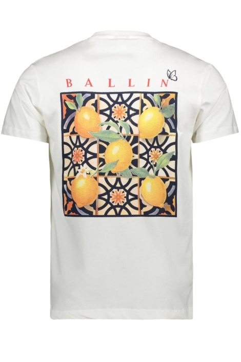 Ballin witte heren t-shirt | Achteraanzicht