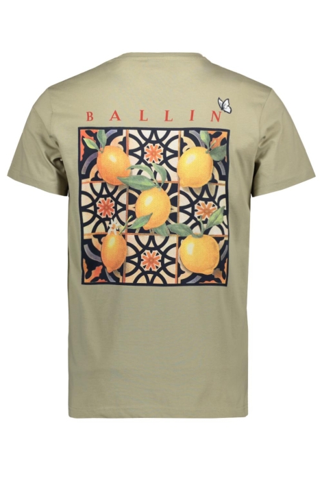 Ballin groene heren t-shirt | Achteraanzicht