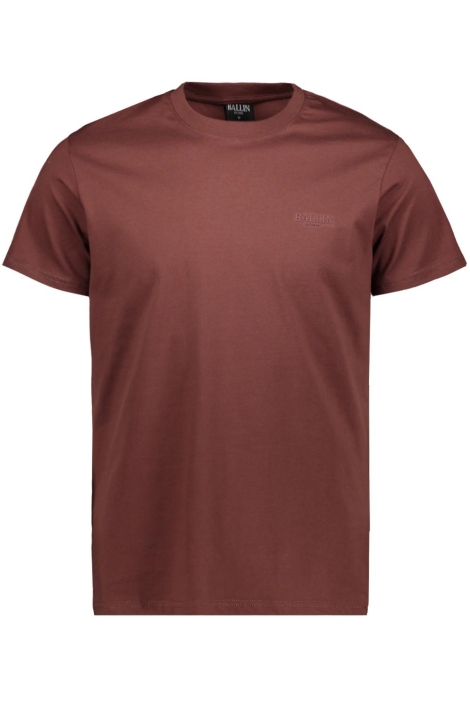 Ballin taupe heren t-shirt | Vooraanzicht