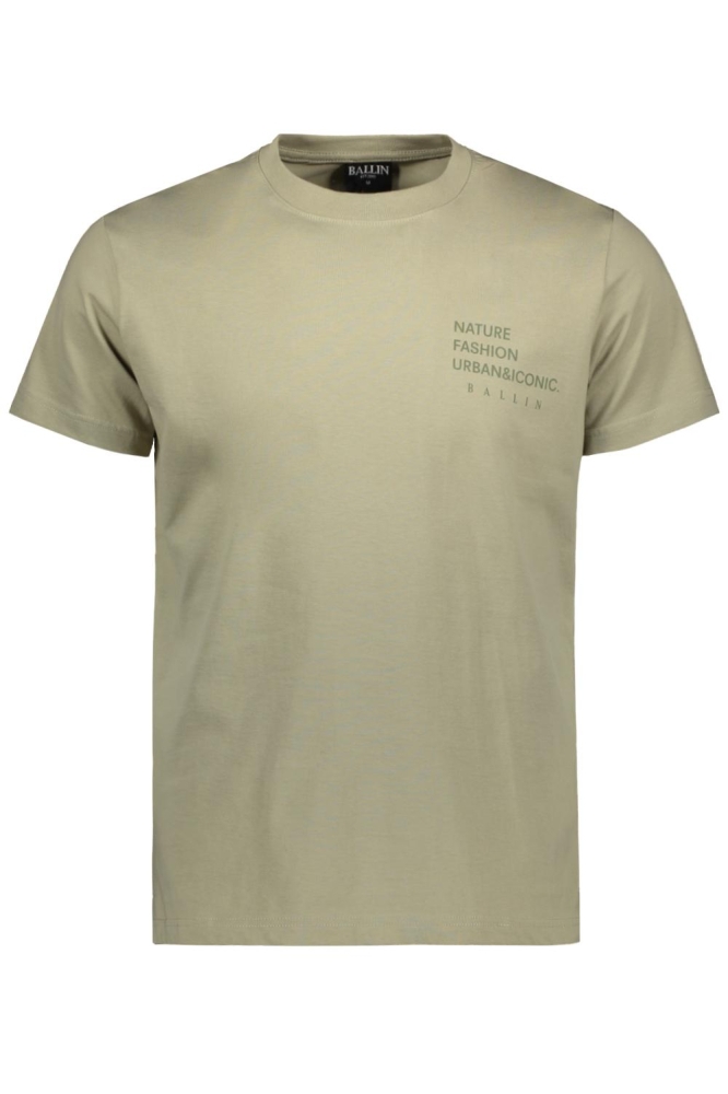 Ballin groene heren t-shirt | Vooraanzicht