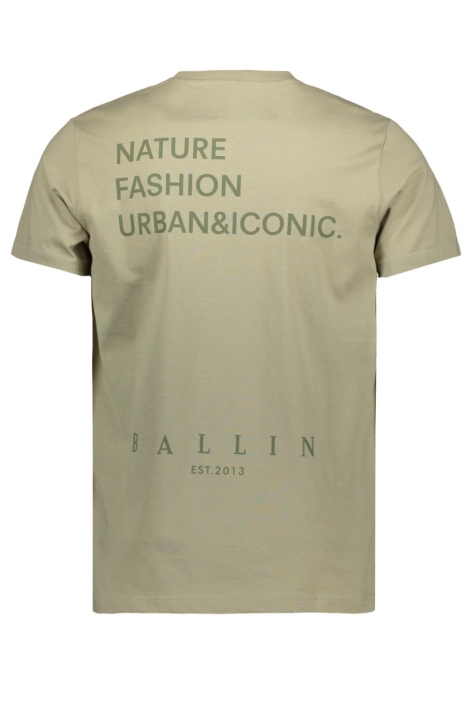 Ballin groene heren t-shirt | Achteraanzicht