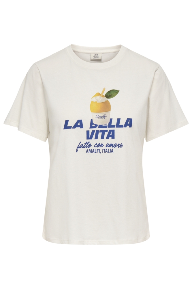 Jacqueline de Yong witte dames t-shirt | Vooraanzicht