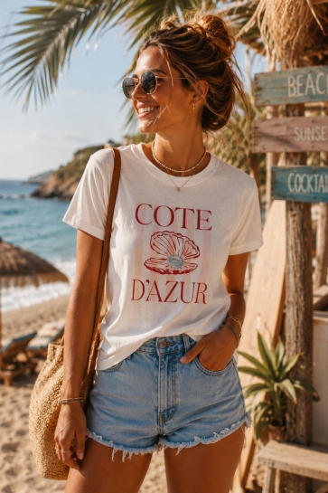 Vero Moda vmgina mette ss top box jrs Ecru