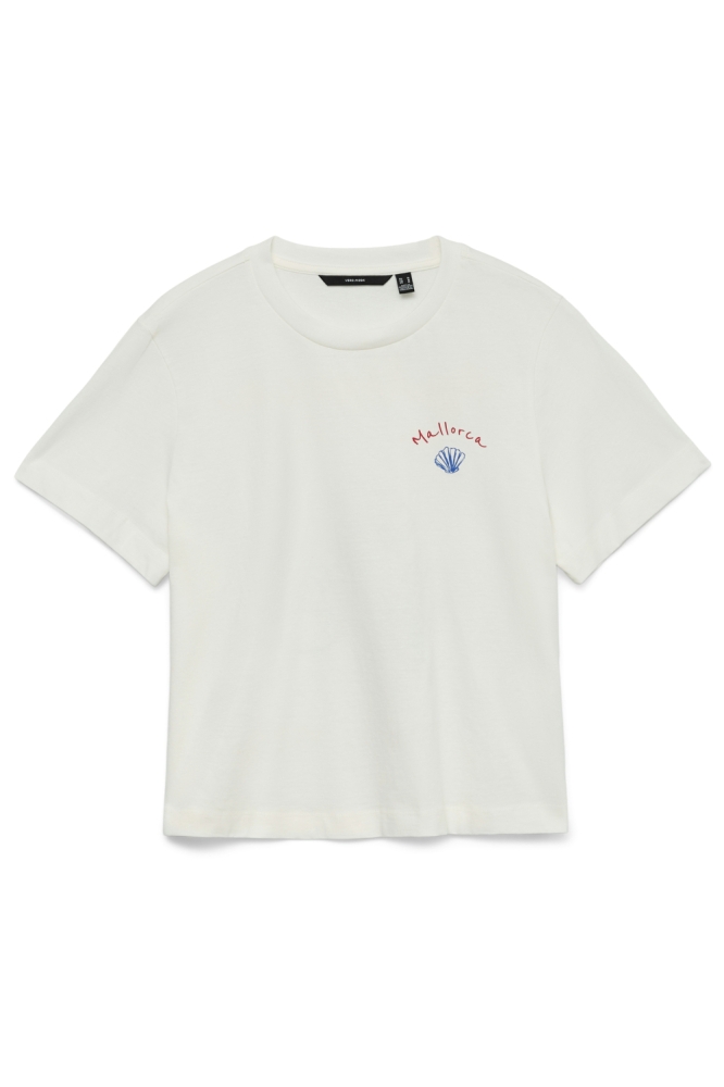 Vero Moda witte dames t-shirt | Vooraanzicht