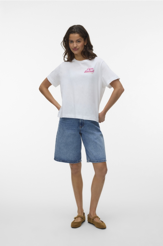 Vero Moda witte dames t-shirt | Model