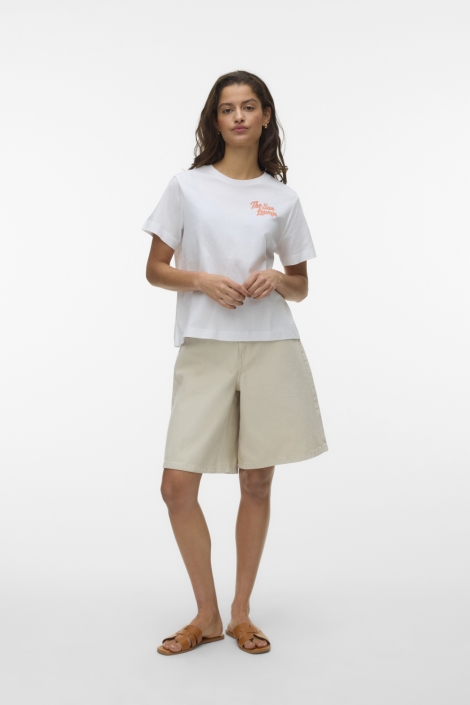 Vero Moda witte dames t-shirt | Model