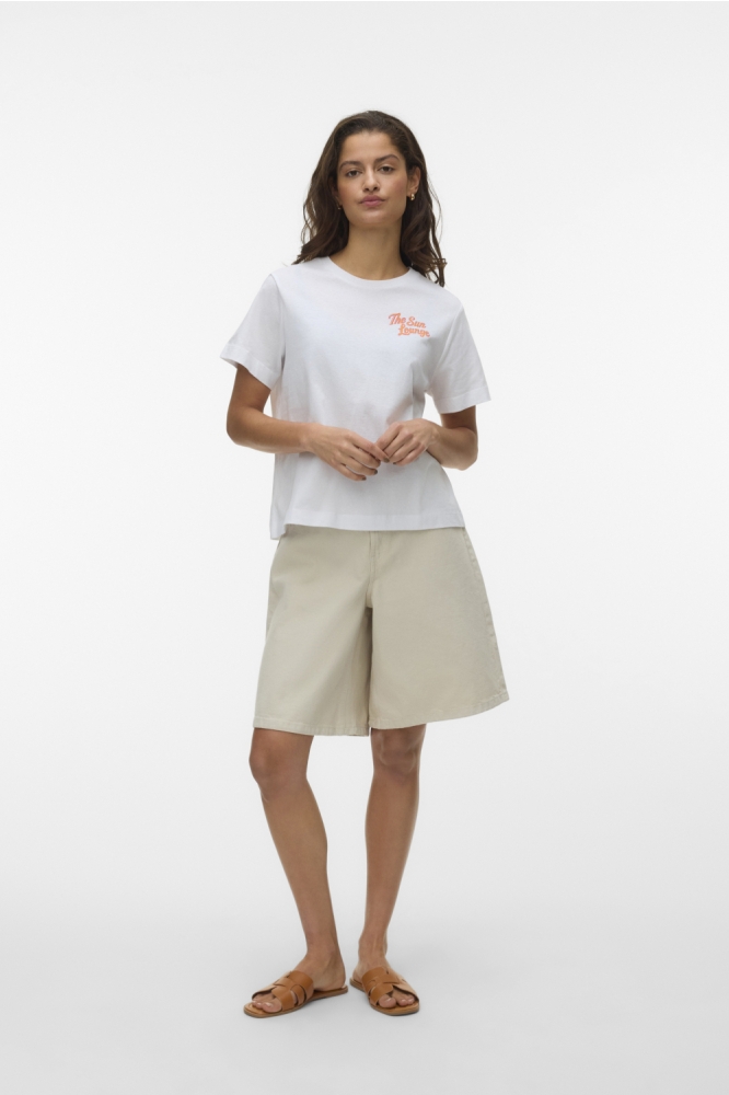 Vero Moda witte dames t-shirt | Model