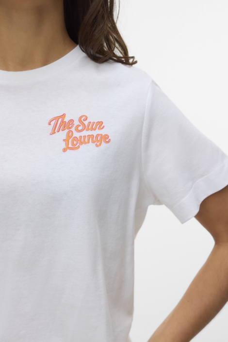 Vero Moda witte dames t-shirt | Close up