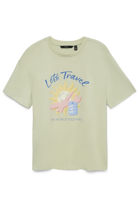 Vero Moda groene dames t-shirt | Vooraanzicht