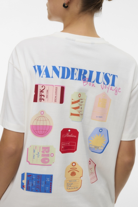Vero Moda witte dames t-shirt | Close up