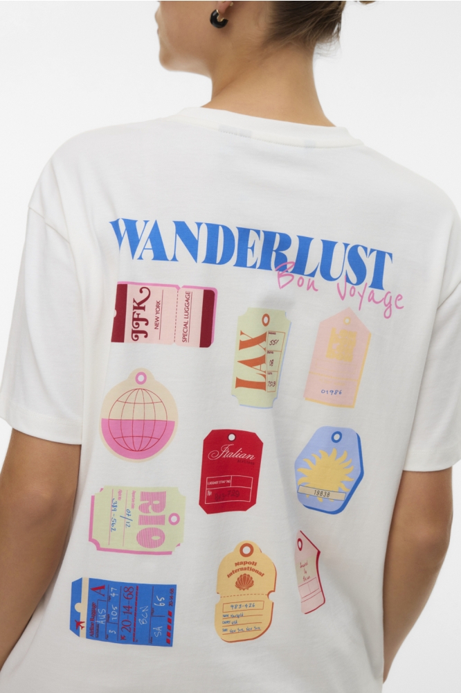 Vero Moda witte dames t-shirt | Close up